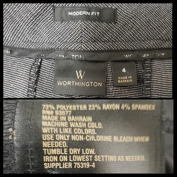 Worthington Modern Fit Trousers - Picture 7 of 7